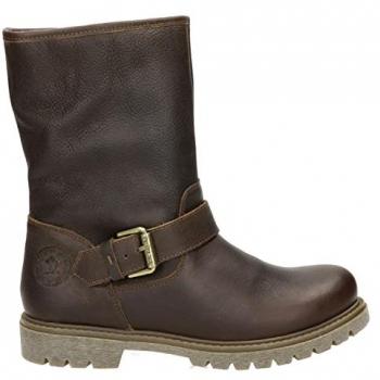 Botas Panama Jack Singapur - Piel Auténtica - Confortables - Color Marrón (Castaño B23) - Talla 41 EU - Estilo Motero Mujer