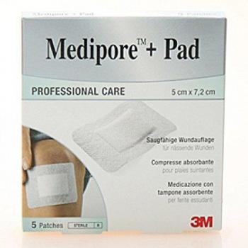 Medipore+Pad Med. 5X 7,2cm 5Pz