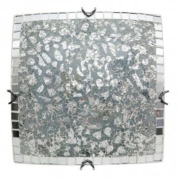 Plafón Cuadrado Tenor 3xE27 Cromo Mosaico 10x40x40 cm