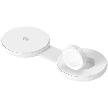 Cargador Inalámbrico 2 en 1 Plegable Magnético Qi2 25W Blanco
