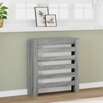 Cubierta de radiador de madera de ingeniería gris Sonoma 78x20x82 cm