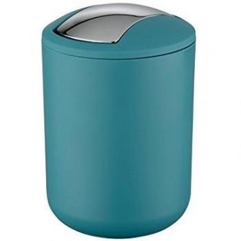 WENKO Cubo con tapa oscilante Brasilpetróleo 2 l - a prueba de rotura Capacidad: 2 l, Plástico