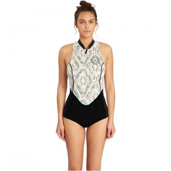 2017 Billabong Ladies 1mm Sleeveless Front Zip Shorty Wetsuit ALOE C41G11 Sizes- - Ladies 12