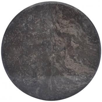 vidaXL Black Marble Table Top Ø50x2.5 cm