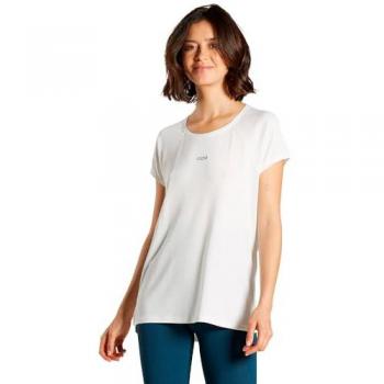 Camiseta de Manga Corta Ditchil para Mujer en Color Beige, Talla XL, Modal Transpirable, Ideal para Gym Fitness y Running