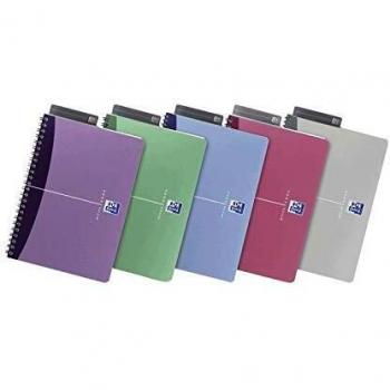 Cuaderno Espiral Oxford Urban Mix A5, 7 mm liniert, 90 hojas, colores surtidos