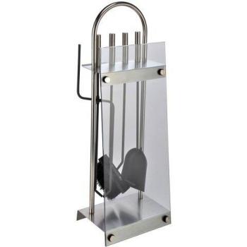 Haushalt International - Soporte y juego de utensilios para chimeneas