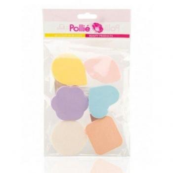 Eurostil - Pollié Set de Esponjas de Maquillaje con Diferentes Formas, 6 Unidades