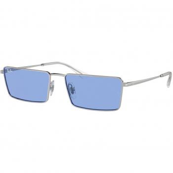 Ray-Ban RB3741 Emy 003/80 Unisex Squared Silver Sunglasses Size 56