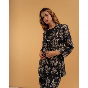 Blazer estampado floral con botones joya NIZA