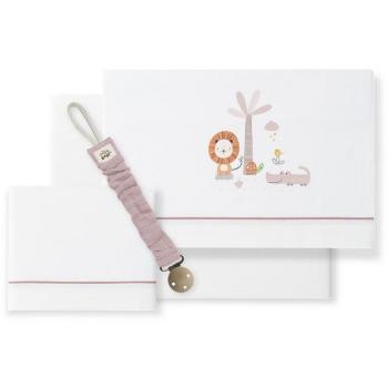 Sábanas Cuna Bebé Algodón 100 % Leon Palmera + Regalo Chupetero Interbaby