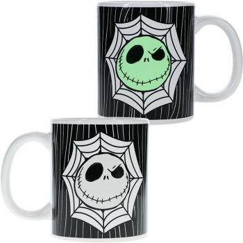 Paladone The Nightmare Before Christmas Jack Skellington Glow in the Dark Mug, Black and White, Universal, 1 Piece