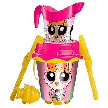 Súpernenas-MD-312038 Cubo Castillo con Regadera Decorada, Pala, Multicolor