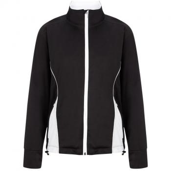 Callaway Waterproof Jacket Chaqueta de Golf, Mujer, Negro / Blanco, XL