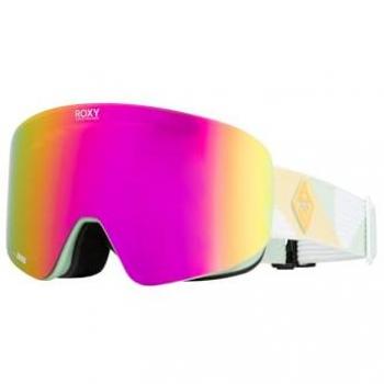 Roxy Máscara de Esquí Feelin RX Life - Verde con lentes espejadas rosa - Mujer - Talla única