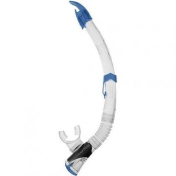 Seac Snorkel FAST TECH - Tubo de buceo con válvula de descarga oval para un rápido vaciado, color azul