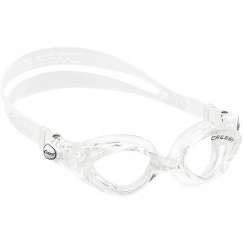 Gafas de natación Cressi King Crab blancas con lentes transparentes