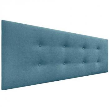 Cabecero Tapizado Aqualine de Polipiel o Tela Turquesa con 2 Hileras de Botones para Camas de 120/135/140 (145x50cm)