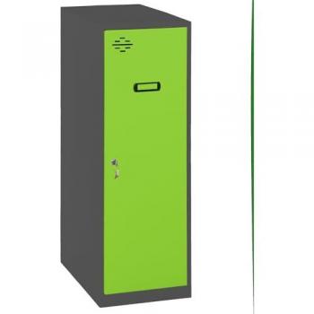 Casillero Metálico SIMONLOCKER DISM. SINGLE MINI 915x300x500 mm Antracita/Verde, 1 Compartimento