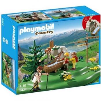 Playmobil Vida en la Montaña - Familia mochilera en la montaña, Juguete Educativo, 30 x 10 x 25 cm,