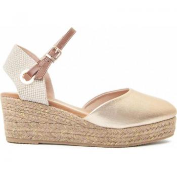 Sandalias de Mujer Esparto de Cuña Montevita Spartila5 Dorado