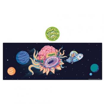 Vade escolar y posavasos cosmos Rick & Morty - incluye vade escolar con diseño de Rick y Morty, material resistente, tamaño adecuado para uso diario, y set de posavasos con ilustraciones del universo de la serie