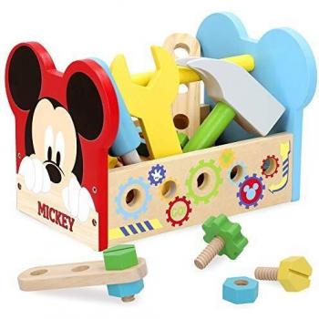 WOOMAX - Maletin herramientas 24 piezas Caja herramientas Juguetes Bricolaje Construcción - Juguetes niños 3 años Juguetes educativos Juego Imitación infantil Juguetes Disney