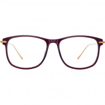 Linda Farrow FINIAL LF72 C3 Men's Eyeglasses Burgundy Size 52 - Frame Only with Blue Light Block Available