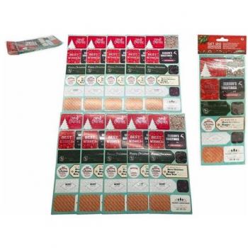 PEGATINAS REGALO NAVIDAD X120 - 29.5X12CM