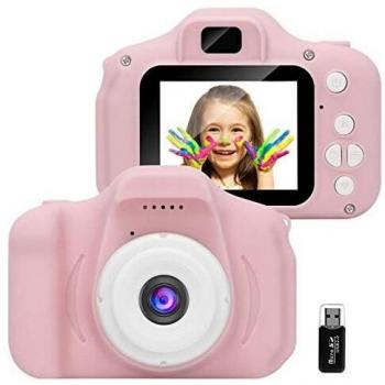 GlobalCrown Cámara para niños,Mini Digital Recargable Cámara Video Prueba de Golpes Regalos para niños de 3 a 8 años, 8MP HD Pantalla de 2 Pulgadas para Jugar al Aire Libre