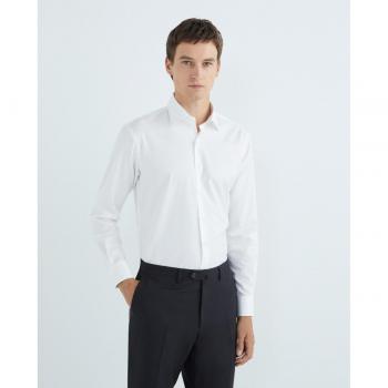 Rushmore Camisa de Hombre Vestir Regular Fit 100% Algodón NON IRON Dobby Cuello Clásico Puño Mixto