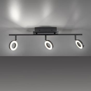 Plafón LED Sileda 3x 6,4W Antracita IP44 3000K