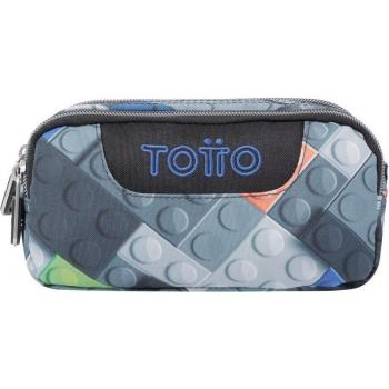 Estuche Escolar Totto Sobre-4YP con Dos Compartimentos Estampado de Bloques