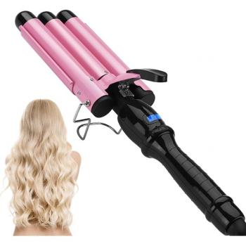 Moldeador de pelo de 3 tubos KJ-09 con ajuste de temperatura y potencia de 45W
