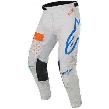 Alpinestars 2019 Racer Tech Atomic MX - Pantalón para Hombre, Color Gris, Azul y Naranja, Hombre, Gris, 36