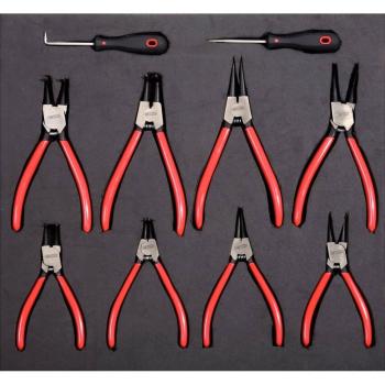 KS Tools 815.2370 Pack Bandeja para alicates para Anillos de retención Seeger, Set de 10 Piezas