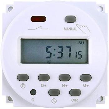 FAVOLCANO Temporizador ElectrónicoDC12V 16A 17 Programas Pantalla LCD Programable