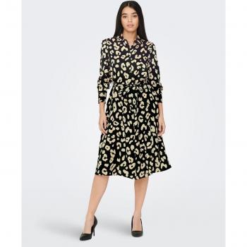 Vestido midi camisero satinado jdy