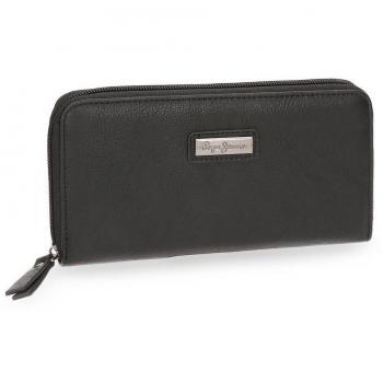 Pepe Jeans Croc Monedero, 18 cm, 0.36 Litros, Negro