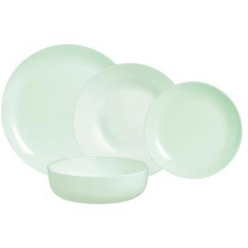 Vajilla Opal Diwali Paradise Luminarc - 19 Piezas para 6 Personas - Azul y Verde - Apto Microondas y Frigorífico