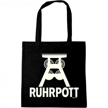 LOGOSHIRT - Sac de Courses - Sac Cabas réutilisables Ruhr - Ruhrpott - Negro