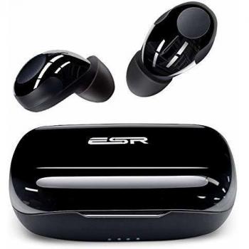 ESR Mini Auriculares Inalámbricos Bluetooth, Auriculares con Micrófono 5.0 con Cancelación de Ruido, IPX5, Auriculares Estéreo TWS, Batería de 9 Horas de Duración, con Estuche de Carga Portátil USB-C