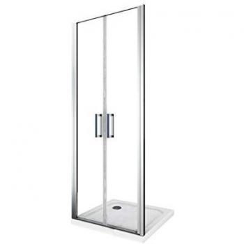 Puerta de Ducha Saloon de Vidrio 6 mm con Apertura Batiente, Altura 190 cm, Ajustable 97-100 cm