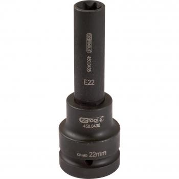 Llave de vaso de impacto E-Torx larga de 1, modelo E20, KS Tools 450.0482