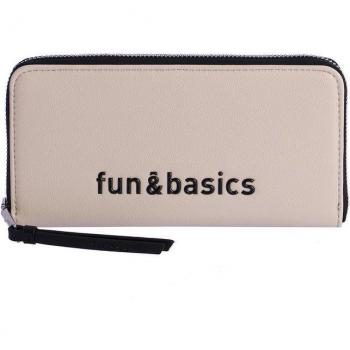 Cartera de mujer Belma con cremallera en color blanco y diseño elegante