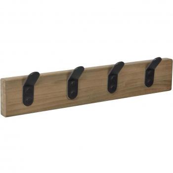Percha de Madera y Zamak con 4 Colgadores