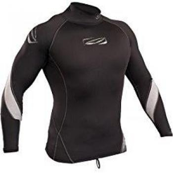 2018 Gul Xola Long Sleeve Rash Vest Black RG0339-B4 Sizes- - Medium