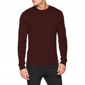 SELECTED HOMME Slhclayton Crew Neck W Noos, suéter para Hombre, Marrón