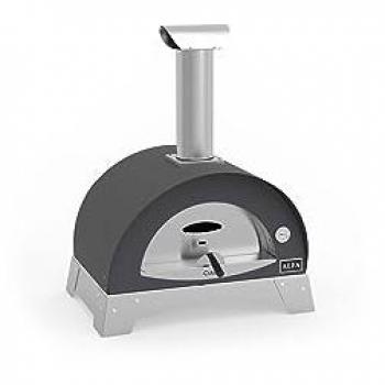 Horno de leña Ciao M Silver Grey Alfa Forni características: horno de leña, capacidad para cocinar pizzas, diseño en color gris plateado, fabricado en acero inoxidable, ideal para uso exterior, temperatura máxima de 500°C,