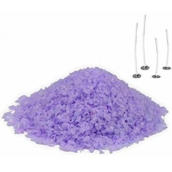 Creleo 890295 velas y aroma 500 G con efecto cristal, Lila